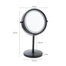 Lusterko do makijażu stojące z podświetleniem led czarne - yoka