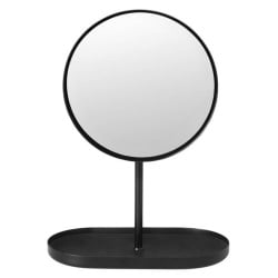 Lusterko kosmetyczne z podstawką czarne lusterko łazienkowe