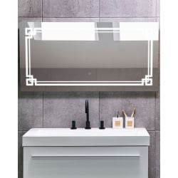 Lustro łazienkowe led avranches srebrny