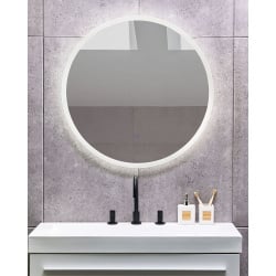 Lustro łazienkowe led deauville srebrny