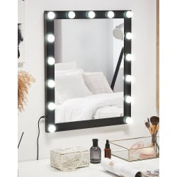 Lustro łazienkowe led odenas czarny