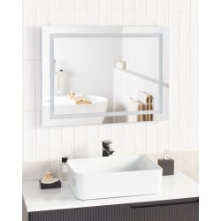 Lustro łazienkowe led prenois srebrny