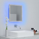 Lustro łazienkowe LED, szarość betonu, 40x8,5x37 cm, płyta