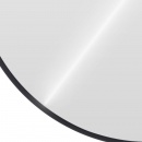 Lustro na łańcuszku w czarnej metalowej ramie, okrągłe, 29 cm