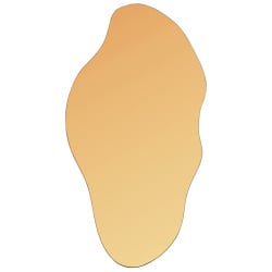 Lustro ścienne assigny brązowy