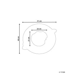 Lustro ścienne BORITI 51 cm 40 cm Bawełna Biały