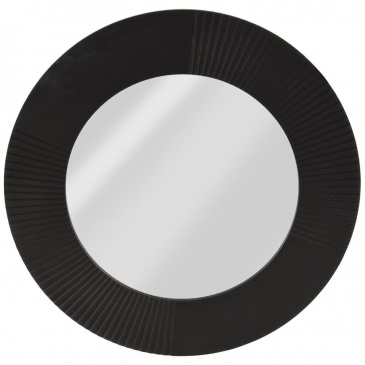 Lustro ścienne czarne okrągłe 48 cm