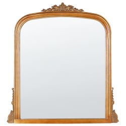 Lustro ścienne sussey 75 cm 78 cm metal złoty