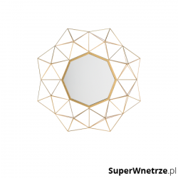 Lustro ścienne złote Alessio