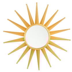 Lustro ścienne złote ø60 cm PERELLI