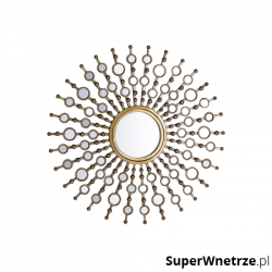 Lustro ścienne złote ø70 cm Fuchsia BLmeble