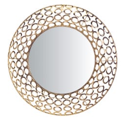 Lustro ścienne ø 80 cm złote BOURDON