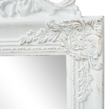 Lustro wolnostojące w stylu barokowym 160x40 cm, białe