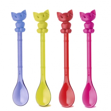 Łyżeczki 4 szt. Koziol Happy Spoons Kitty wielokolorowe