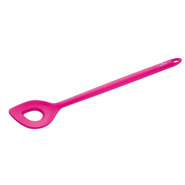 łyżka z otworem, silikon, 30,5 cm, różowa