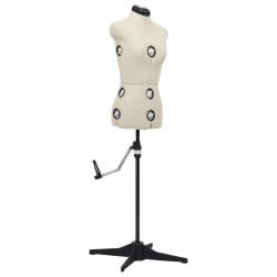 Manekin krawiecki damski, regulowany, kremowy, s, rozmiar 33-40