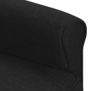 Masujący fotel podnoszony, rozkładany, czarny, tkanina