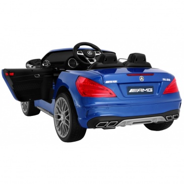 Mercedes amg sl65 dla dzieci lakier niebieski + pilot + bagażnik + regulacja siedzenia + mp3 led + w