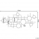 Metalowe lustro ścienne 10-częściowe 113 x 55 cm czarno-złote IBOS