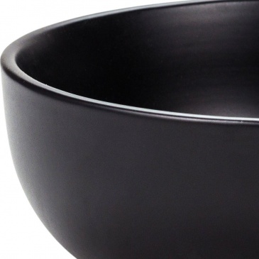 Miska ceramiczna czarna obiadowa na zupę sałatkę płatki soho 19 cm | 1 l