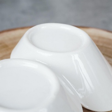 Miska miseczka na przekąski porcelanowa biała podwójna 15,5 cm