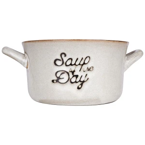 Miska na zupę, bulionówka do zupy, ceramiczna, 650 ml, Szara