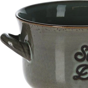 Miska na zupę, bulionówka do zupy, ceramiczna, 650 ml, zielona