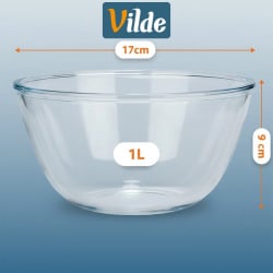 Miska sałatkowa szklana 17 cm, 1 l 2 szt.