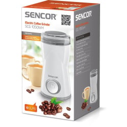 Młynek elektryczny do kawy ziarnistej 10,4x10,4x18,2cm Sencor SCG 1050WH biały