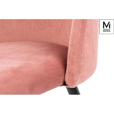 Modesto krzesło nicole pudrowy róż - welur, metal