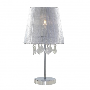 Lampa stołowa mała 42,5cm Light Prestige Mona srebrna
