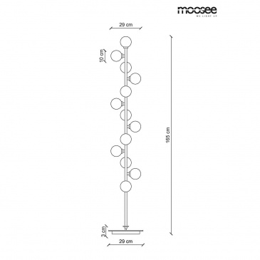 MOOSEE lampa podłogowa COSMO FLOOR GOLD - złota