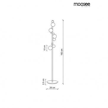 MOOSEE lampa podłogowa VALENTINO FLOOR - złota