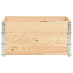 Nadstawki paletowe, 3 szt., 80x120 cm, lite drewno sosnowe