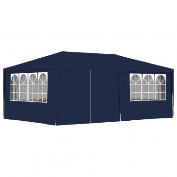 Namiot imprezowy ze ściankami, 4x6 m, niebieski, 90 g/m²