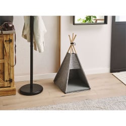 Namiot tipi dla kota 35 x 40 cm szary ULUBEY