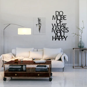 Napis 3D na ścianę DekoSign DO MORE OF WHAT MAKES YOU HAPPY czarny