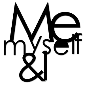 Napis 3D na ścianę DekoSign ME MYSELF & I czarny