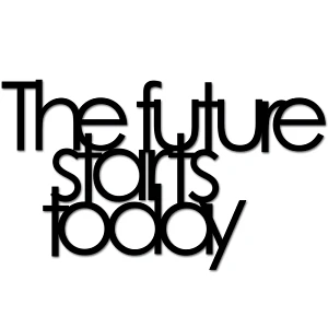 Napis 3D na ścianę DekoSign THE FUTURE STARTS TODAY czarny
