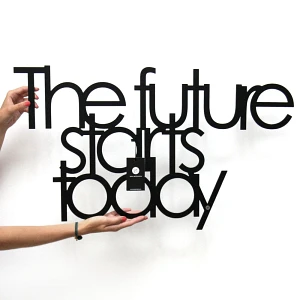 Napis 3D na ścianę DekoSign THE FUTURE STARTS TODAY czarny