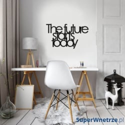 Napis 3D na ścianę DekoSign THE FUTURE STARTS TODAY czarny
