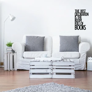 Napis 3D na ścianę THE BEST DECORATION IS THE... DekoSign czarny