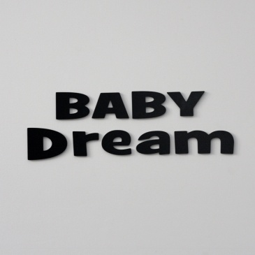 Napis na ścianę dekoracyjny DekoSign BABY DREAM czarny
