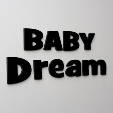 Napis na ścianę dekoracyjny DekoSign BABY DREAM czarny