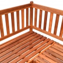 Narożna ławka ogrodowa z poduszkami, 150 cm, drewno akacjowe