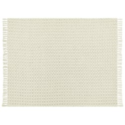 Narzuta na łóżko bere bawełna 150 x 200 cm złamana biel Narzuta na łóżko bere bawełna 150 x 200 cm złamana biel