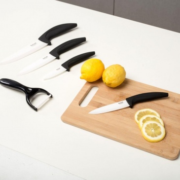 Nóż kuchenny ceramiczny, biały, 20 cm