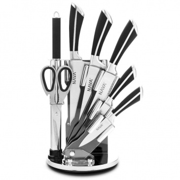 Noże stalowe ACER, zestaw, komplet noży w stojaku, nóż, 7 sztuk