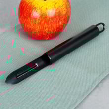 Obierak do warzyw i owoców stalowy czarny 19,5 cm