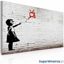 Obraz - Dziewczynka z telewizorem (Banksy) (60x40 cm)